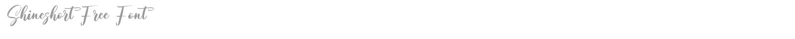 Shineshort font preview